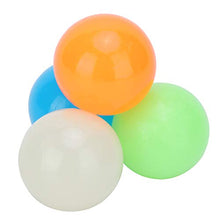 Load image into Gallery viewer, 4pcs Sticky Ball Stress Toy, Luminous Stress Relief Balls Fluorescent Sticky Target Wall Ball Decompression Toy for Kid Boys Girls Gift(65mm-4-color)
