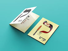 Load image into Gallery viewer, Letter Lab Kabbalah Alef Bais Curriculum Cards, Hebrew Alphabet Mnemonics
