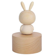 Load image into Gallery viewer, TOPINCN Wooden Clockwork Music Boxes Cute Animal Birthday Accessories for Children Kid(Bunny)
