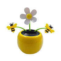 DETTELIN Solar Powered Dancing Flowers Cute Swinging Insect Animal Dancer, Insect Sunflower Flip Flap Flowers, Eco-Friendly Bobblehead Solar Dancing Flowers for Car & Home Decoration Gift (Bee) (Bee)