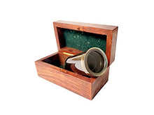 Load image into Gallery viewer, Vimal Nautical 6 Inch Telescope with Wooden Box - Antique Brass Spyglass Handcrafted Gift Item (Brass-Black Antique)
