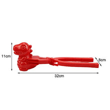 Load image into Gallery viewer, ZTGD 1pcs Snowball Maker Tool,Dinosaur Shape Snow Ball Clip,Snow Sled,Good Flexibility Plastic Outdoor Play Winter Snowball Clamp Kids Toy - Red S
