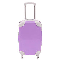 ZWSISU 1-Piece Doll Accessories Travel Suitcase Trunk fit 18 Inch American Dolls 11 Colors (Purple)