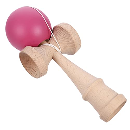 NUOBESTY Wooden Kendama Toy with String Luminous Kendama Ball Trick Toy Educational Classic Toy for Kids Adults Birthday Party Gifts Pink