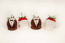 Load image into Gallery viewer, Just Dough It Fake Bride and Groom Chocolate Covered Strawberries
