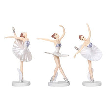 Load image into Gallery viewer, UXZDX CUJUX 3PCS Ballerina Statue Desktop Ornament Plastic Dancing Girl Crafts Figurines for Home Decor (White)
