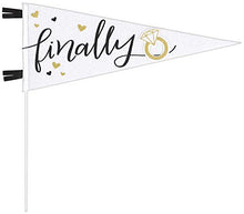 Load image into Gallery viewer, &quot;Finally&quot; Wedding Large Fabric Pennant, 7.25&quot; x 17.5&quot;, 1ct
