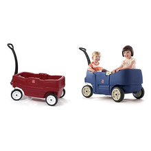 Load image into Gallery viewer, Step2 Neighborhood Wagon with Seats, Red &amp; Wagon for Two Plus Blue
