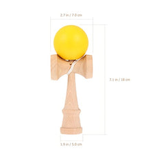 Load image into Gallery viewer, NUOBESTY Wood Kendama Toy Glow in The Dark Catch Ball Mini Cup and Ball Game Hand Eye Coordination Ball Catching Cup Toy for Kids Yellow
