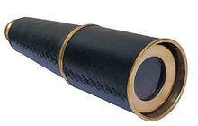 Load image into Gallery viewer, Nautical Telescopes Brass 35&quot; Shiny Brass Telescope with Black Leather Vintage Spyglass
