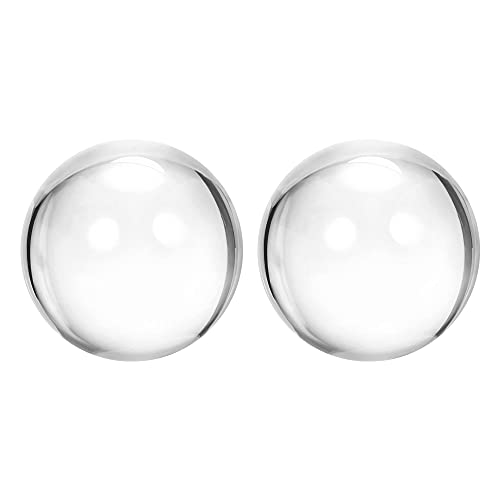 uxcell 2pcs Acrylic Clear Contact Juggling Ball 2 Inch - 50mm with Ball Bag