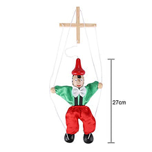Load image into Gallery viewer, Funny Clown Pull String Puppet Wooden Joint Activity Doll Full Body Marionette Puppet Dramatic Play Colorful Doll Props Vintage Puppetry Toy for Birthday Holiday Party Carnival
