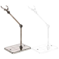TOYANDONA 2 Pcs Doll Stand Doll Action Figure Doll Display Holder Adjustable Mini Doll Support Frame Doll Model Rack for Toy Doll Accessories Prop up Transparent Black White, 9.5X7.5X12CM