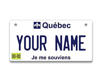 BRGiftShop Personalized Custom Name Canada Quebec 3x6 inches Bicycle Bike Stroller Children's Toy Car License Plate Tag