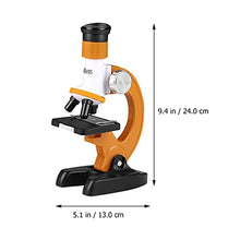 Load image into Gallery viewer, balacoo 1 Set Microscope Toy 1200X Compound Microscope Educational Toy Children Biological Toy for Kids Beginners Children Student ( Orange )
