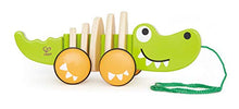 Load image into Gallery viewer, Hape Walk-A-Long Croc Toddler Wooden Pull Along Toy
