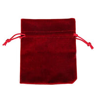 Velvet Tarot Bag, Drawstring Tarot Bag Velvet Pouch with Drawstring Tarot Bag Dice Bag Card Bag Velvet Soft Fabric Playing Cards Jewelry Coins Storage Pouch Bag(Red)