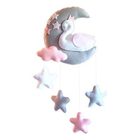 Jetamie Baby Crib Non-Woven Moon Stars Wind Chime Toys Kids Room Ceiling Mobile Hanging Decorations Shower GiftTeether Rattles Toys Hanging Rattles Stroller Car Seat Toy