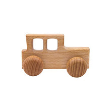 Load image into Gallery viewer, Wooden Baby Toys Montessori Toys Set Wooden Rattles Grasping Toys Wood Ring 4pcs, Truck Toy Set
