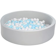 Load image into Gallery viewer, UHAPPYEE Extra Large Soft Ball Pit for Toddler, 51 x 11.8 in Foam Ball Pit for Baby Kids Soft Round Ball Pool Children Toddler , Indoor Memory Sponge Round Ball Pit Without Balls - Gray

