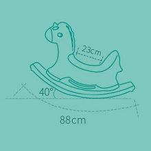 Load image into Gallery viewer, RUIXFLR Baby Rocking Horse with Soft Mat, Children Plastic Rocking Chair with Handle, Birthday, Blue
