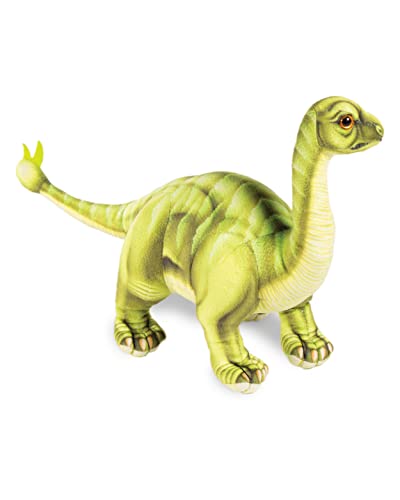 Real Planet Dinosaur Plush Toy - Realistic Stuffed Animal Gift for Kids All Ages, Big Jurassic Shunosaurus, Christmas Birthday Gifts (Green Shunosaurus, 26