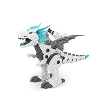 Enfudid Walking T-Rex Dinosaurs Toy, Robot Dinosaur Toy Walks with Water Mist Spray, Lights Up & Music, Electronic Dino Robot Model Gift for Kids Boys Girl (Spray Fire Dragon)