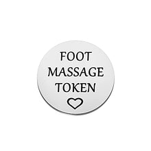 Load image into Gallery viewer, TGBJE Love Tokens Gift for Girlfriend Boyfriend Wife Husband Couples Pocket Hug Token Gift Soulmate Life Game Token (Foot Massage Token)
