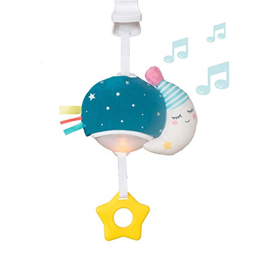 Taf Toys Musical Mini Moon, On-The-Go Pull Down Hanging Music and Lights Infant Toy | Parent and Babys Travel Companion, Soothe Baby, Keeps Baby Relaxed While Strolling, for Newborns and Up
