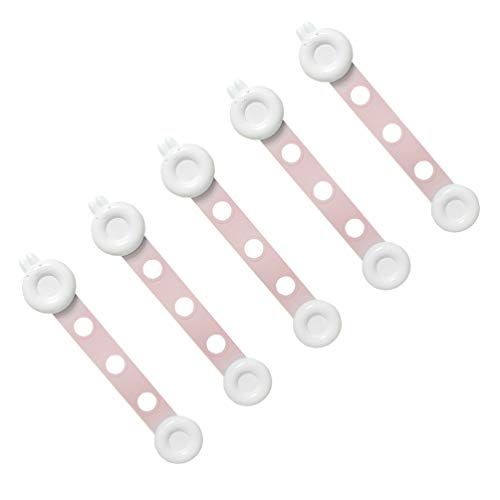 NUOBESTY 10pcs Baby Safety Locks Cupboard Strap Locks Child Proof Cabinets Locks Baby Proofing Toilet Seat Lock Guard for Child Safety Pink