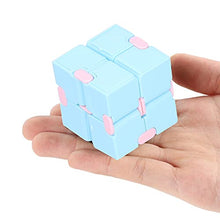 Load image into Gallery viewer, Decompression Fingertip Toy, Fingertip Toy Noiseless Foldable Easy for Adult for Children for Gift for Decompression Toy(Blue Cube)

