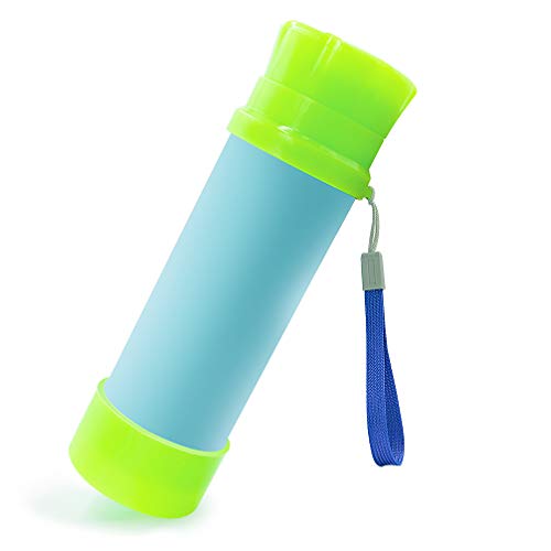 Luwint Portable Pocket Pirate Monocular Telescope - Retractable Educational Science Toys Spyglass for Kids Boys Girls (Light Blue/Green)