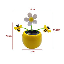Load image into Gallery viewer, DETTELIN Solar Powered Dancing Flowers Cute Swinging Insect Animal Dancer, Insect Sunflower Flip Flap Flowers, Eco-Friendly Bobblehead Solar Dancing Flowers for Car &amp; Home Decoration Gift (Bee) (Bee)
