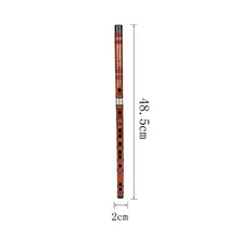 Load image into Gallery viewer, EXCEART 1 Set Bamboo Flute Traditional Chinese Dizi Instrument G Key Flute Clarinet with Box Woodwind Musical Instruments for Beginners Kids Child Gifts (Brown)
