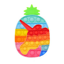 Load image into Gallery viewer, ONEST 2 Pieces Silicone Push Pops Bubbles Fidget Sensory Toy Funny Pops Fidget Toy Autism Special Needs Stress Reliever Toy (Pineapple and Unicorn Style)
