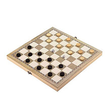 Load image into Gallery viewer, Foldable Wooden Chess Board Set Travel Games Chess Backgammon Checkers Toy Chessmen Entertainment Game Board Toys Gift (Color : 2424cm)
