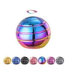 Load image into Gallery viewer, Kinetic Spinning Desk Toys, 55MM Kinetic Desk Toys for Office for Adults, Optical Illusion Fidget Toys for Stress Relief Anxiety Relaxing (Rainbow)
