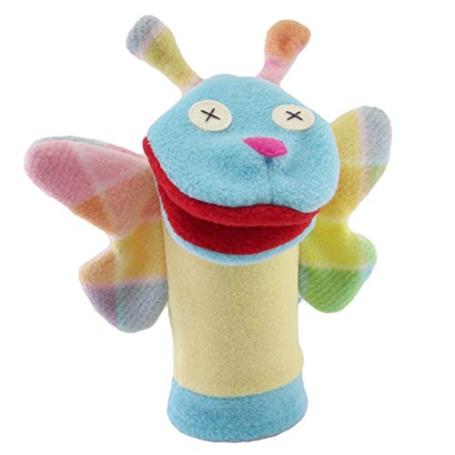 Cate and Levi Beautiful Butterfly Hand Puppets for Church Movable Mouth, Adults and Toddlers - Made in Canada - Eco Friendly Polar Fleece - with Movable Mouth