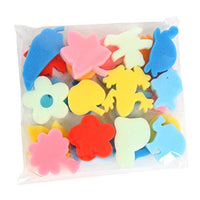 balacoo 24pcs Sponge Painting Shapes Sponges Foam Painting Stamper Assorted Pattern Painting Stamps Kids Painting Sponges Educational Toys
