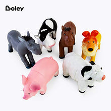 Load image into Gallery viewer, Boley Soft Farm Animal Toys - 6 Piece Small Farm Animal Figures for Kids Ages 3 and Up - Cute Soft Plastic Animal Figurines Set - Farm Animals for Toddlers
