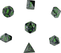 Chessex CHX26445 Dice-Gemini Set, Black/Grey/Green