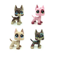 QYXM 4Pcs LPS Pet Shop,Q House Collect,LPS Pet Shop Cartoon Animal Cat Dog Figures Collection,for Kids Gift,#2598+1439+817+1647