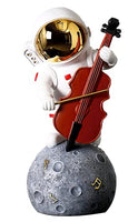 Ceramic Joe Astronaut Band Desktop Toys Home Office Car Decoration Creative Astronaut Dolls (Cello Player - Gold)