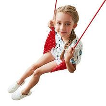 Load image into Gallery viewer, Teerwere Children&#39;s Swing Children&#39;s Swing Seat Indoor Garden Swing Kids Portable Toys 55x20cm Heavy Duty Chain Plastic Coated (Color : Red, Size : 55x20cm)
