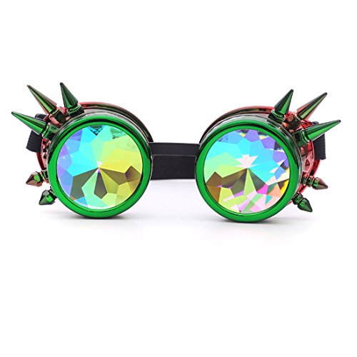 SLTY Kaleidoscope Rave Steampunk Goggles Retro Gothic Halloween Cosplay Goggles