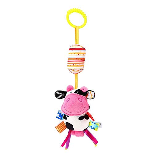Baby Pram Stroller Hanging Toys Cartoon Soft Rattles Plush Toy Early Education Toys Birthday Christmas for Infant Boys and Girls(B)