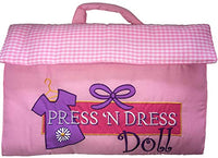 Dress up Doll Set with Personalized Carry Case and Easy Press On Outfits