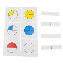 Load image into Gallery viewer, Flameer Kids Children Math Learning Cards Fraction for Montessori Educational 1 Set

