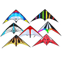 Load image into Gallery viewer, HEVIRGO Dual-line Stunt Kite,Colorful Delta Kite, 1.2M Triangle Stunt Kite,Kite-Delta Stunt Kite,Easy to Assemble Fly Fun Sport Kite, Colorful Large Sound for Kids and Adults,Outdoor Sports,Beach G
