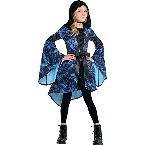 Amscan Enchanting Blue Sorceress Costume- Black and Blue -1 Set